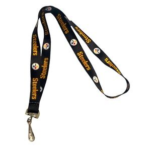NFL PITTSBURGH STEELERS LANYARD KEY CHAIN BADGE HOLDER